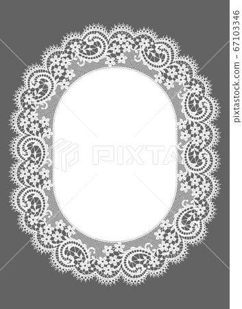Vector Lace Oval Frame 67103346