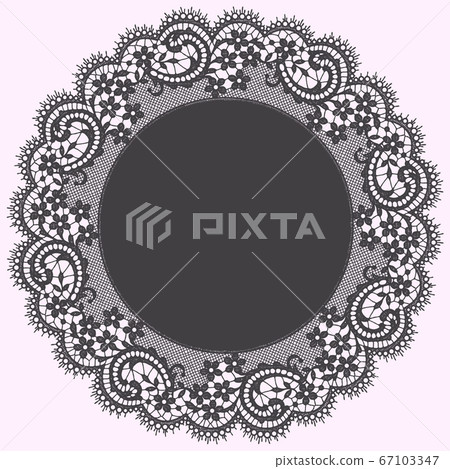 Vector Lace Circle Frame 67103347