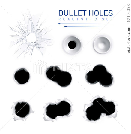 Bullet Holes Realistic Set 67103358