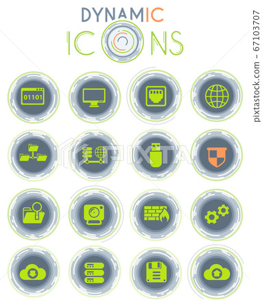hosting provider dynamic icons - Stock Illustration [67103707] - PIXTA