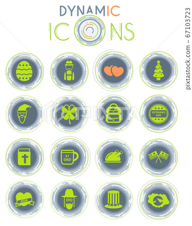 Holidays dynamic icons Holidays dynamic icons 67103723