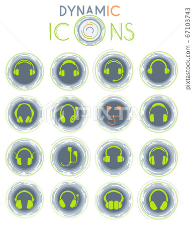 headphones dynamic icons 67103743