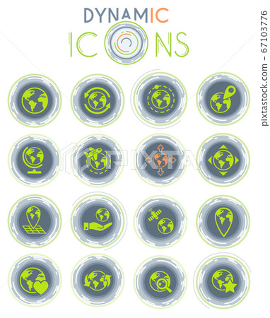 globes dynamic icons 67103776
