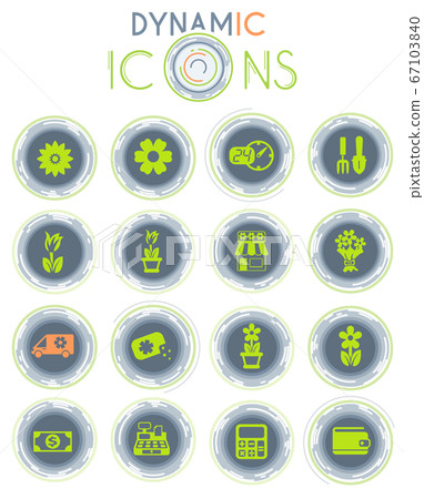 flower shop dynamic icons 67103840