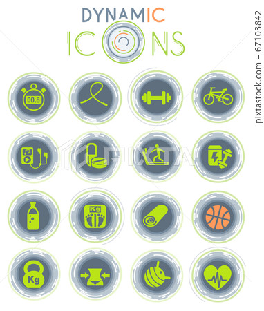 fitness dynamic icons 67103842