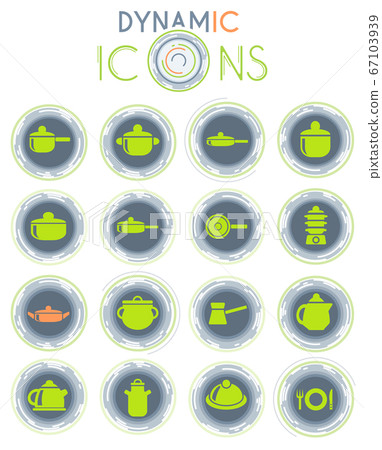 dishes icon set 67103939