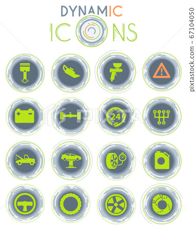 Car service simply dynamic icons 67104050