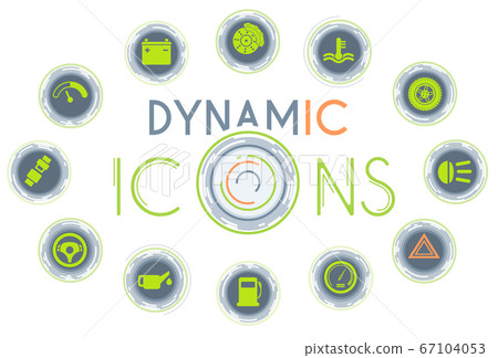 Vector car interface dynamic icons 67104053