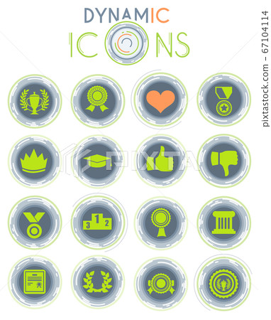 Trophy and prize dynamic icons 67104114