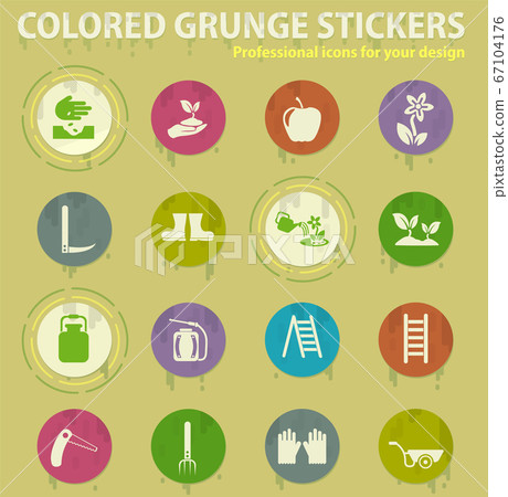 gardening icon set 67104176