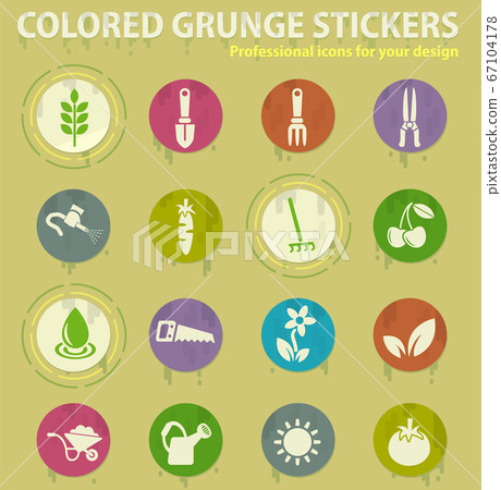 gardening icon set 67104178