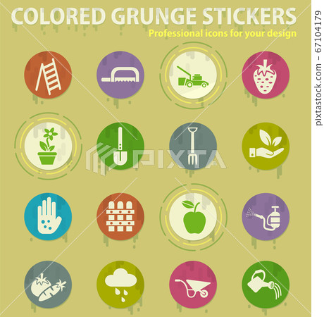 gardening icon set 67104179