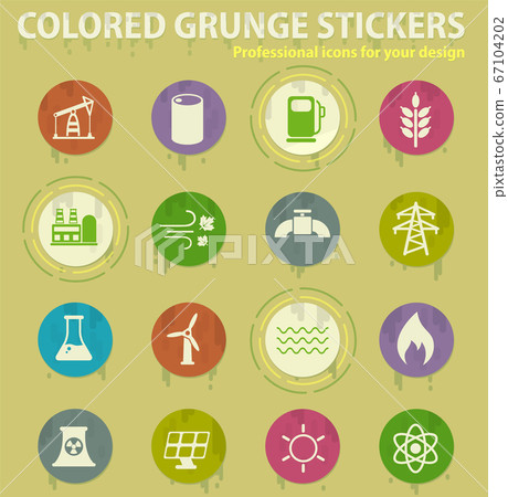 fuel and power icon set 67104202
