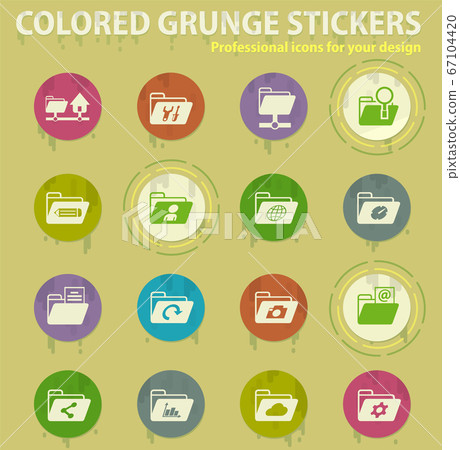 Folders icons set Folders icons set 67104420