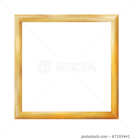 Square wooden realistic frame isolated on white Square wooden realistic frame isolated on white 67105441