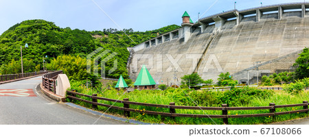 Narubuchi Dam Panorama [Shinoguri Town, Kasuya District, Fukuoka Prefecture] 67108066