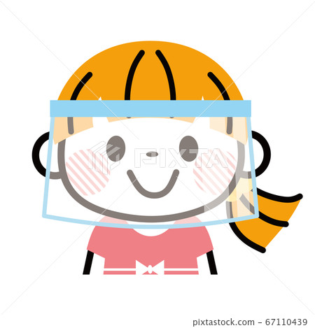 Face shield, face guard, girl 67110439