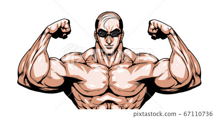 Swimming, swimming, olympic, sports, representative from japan, cartoon, muscle, bodybuilding, macho, pose, Swimming, swimming, olympic, sports, representative from japan, cartoon, muscle, bodybuilding, macho, pose, 67110736