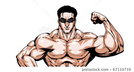 Swimming, swimming, olympic, sports, representative from japan, cartoon, muscle, bodybuilding, macho, pose, Swimming, swimming, olympic, sports, representative from japan, cartoon, muscle, bodybuilding, macho, pose, 67110739