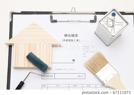 Estimated image of the exterior wall painting work of the house Estimated image of the exterior wall painting work of the house 67111973