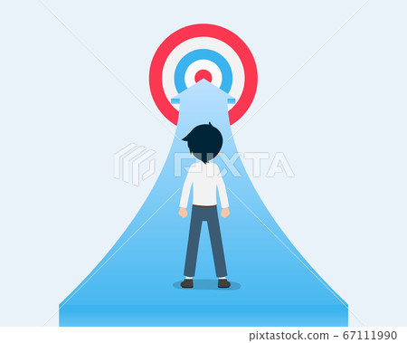 Salary Man stands on the arrow way that is Salary Man stands on the arrow way that is 67111990