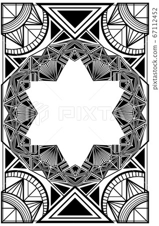Frame art deco black and white 67112452