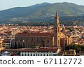Beautiful Florence cityscape with Santa Croce gothic church, Firenze, Italy. 67112772