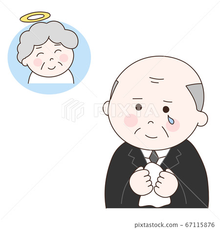 Illustration of an elderly man in memory of the deceased Illustration of an elderly man in memory of the deceased 67115876