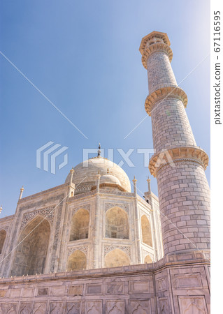 Taj Mahal mausoleum in Agra, Uttar Pradesh, India Taj Mahal mausoleum in Agra, Uttar Pradesh, India 67116595