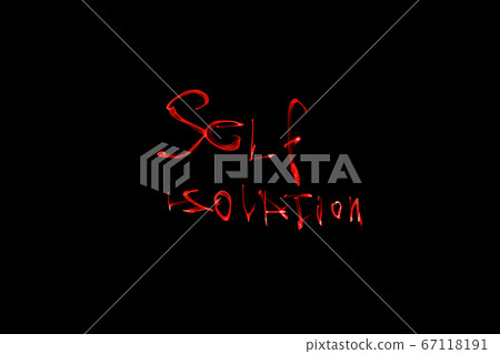 Fire letters font keep isolation on black 67118191