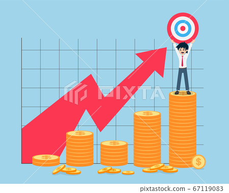Salary Man Stand holding the target on the bar Salary Man Stand holding the target on the bar 67119083