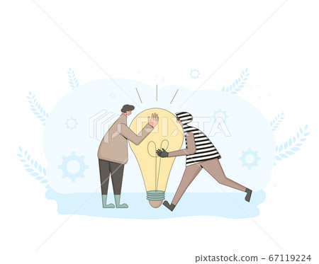 Intellectual property rights. Thief try to stole Intellectual property rights. Thief try to stole 67119224