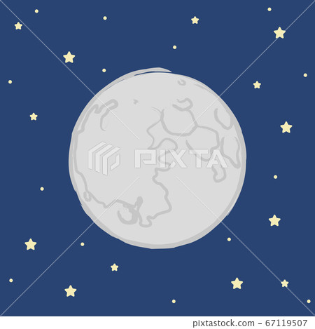 moon and stars in the dark sky 67119507