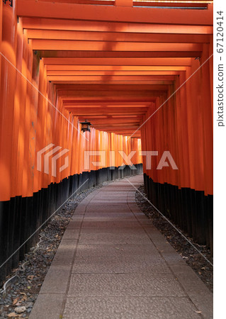 Fushimi Inari Shrine Senbon Torii The Main Stock Photo