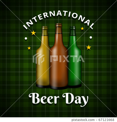 International Beer Day, on August. Cheers with clinking beer mugs conceptual. vector illustration. International Beer Day, on August. Cheers with clinking beer mugs conceptual. vector illustration. 67121668