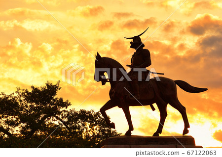 Masamune Date @ Sendai Castle Ruins (silhouette) 67122063
