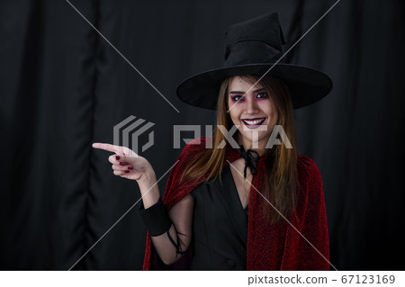 Portrait of asian woman in halloween cloth Portrait of asian woman in halloween cloth 67123169