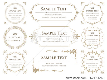 復古飾品套。各種框架材料。 復古飾品套。各種框架材料。 67124269