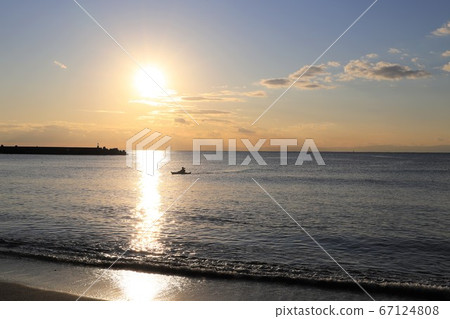 神奈川縣三羽濱/三浦半島的日落 67124808