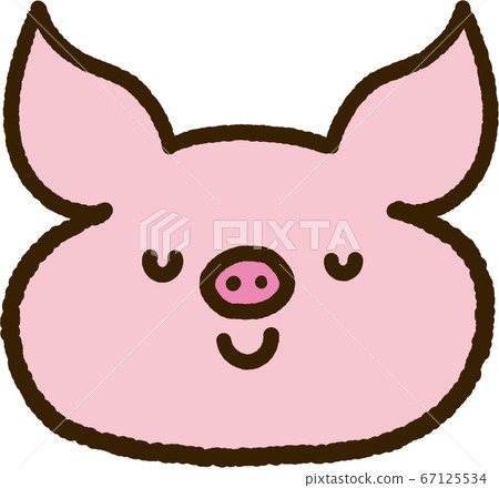 Close-up piglet face icon Close-up piglet face icon 67125534