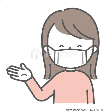 A woman with a mask guiding 67126186