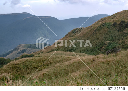 The landscape of natural view around Qixingshan at Yangmingshan National Park in Taipei, Taiwan. 67129236