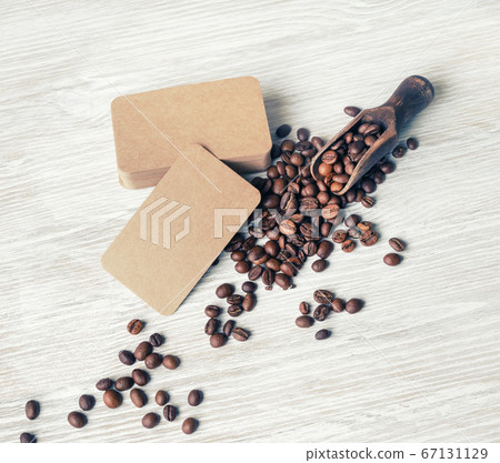 Retro business card, coffee beans 67131129