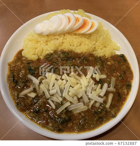 Vegetable curry saffron rice photo material 67132887