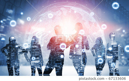 Creative image of many business people conference group meeting Creative image of many business people conference group meeting 67133606