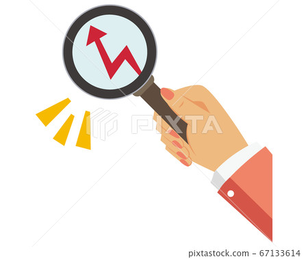 矢量圖的手中的放大鏡放大圖 67133614