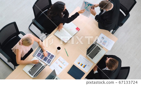Business people group meeting shot from top view 67133724