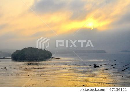 Sanriku重建國家公園Michinoku Shiokaze Trail Shizugawa Bay日出 67136121