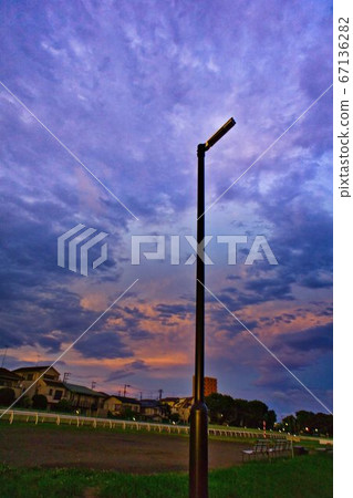 Street lights and clouds 67136282