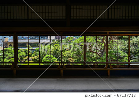 熱海建築館日式建築和園林景觀 照片素材 圖片 圖庫